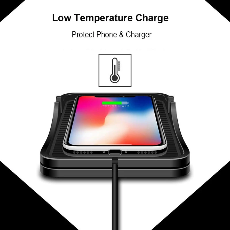 10 Вт QI Беспроводное Автомобильное зарядное устройство подставка держатель Колыбель Док-станция для iPhone X XR XS 11 Pro Max Беспроводное зарядное устройство для автомобиля Pad
