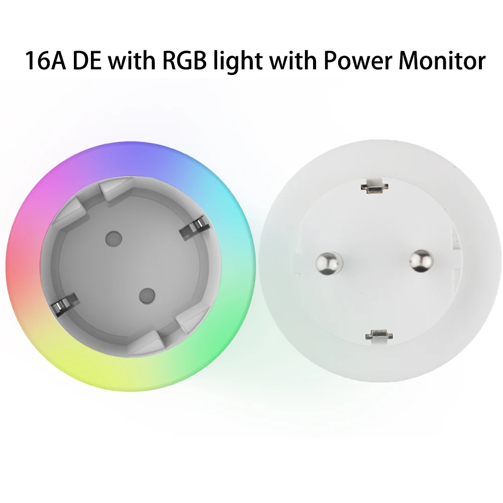 16A DE With LED Wi-Fi умная розетка Беспроводная розетка умная жизнь/приложение Tuya дистанционное управление работа с Alexa Google Home не требуется концентратор - Цвет: 16A DE With LED