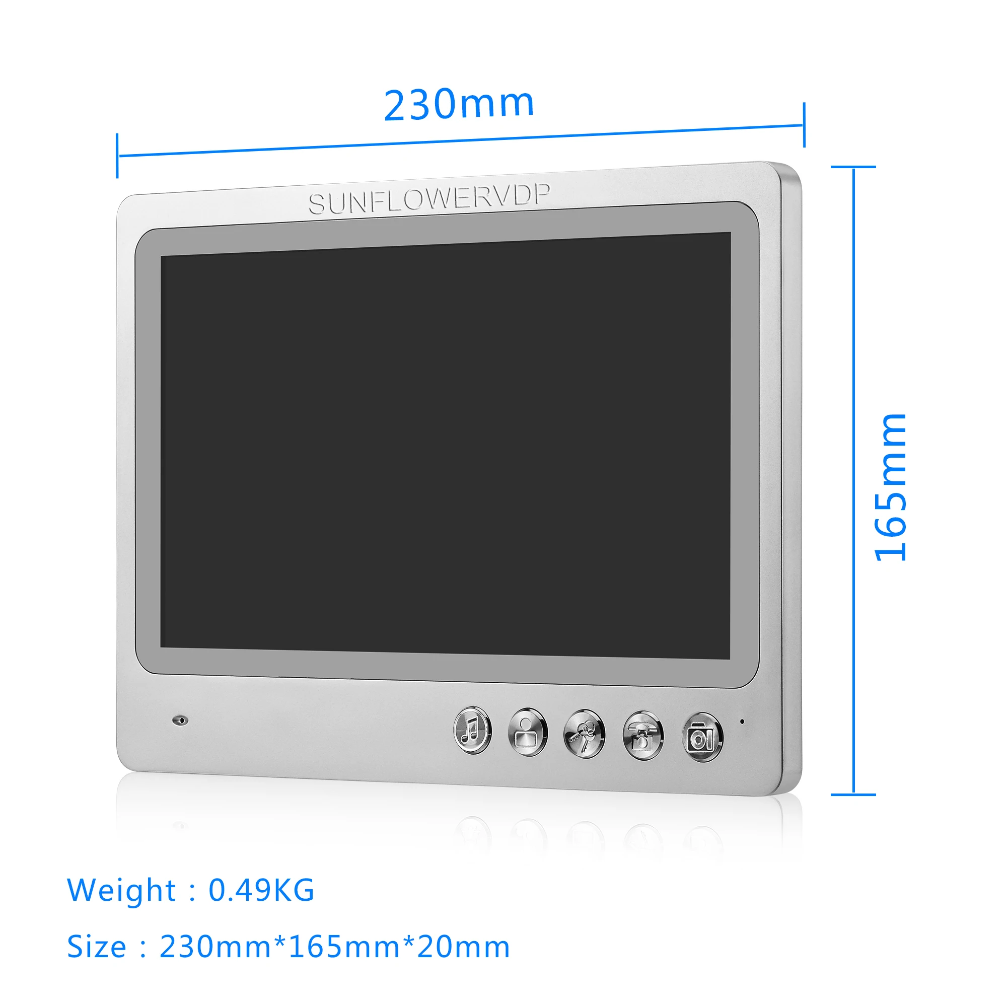 9inch Video Intercom With Recording+16GB TF Card Monitoring Camera System Intercom for a Private House With Rfid Electronic Lock