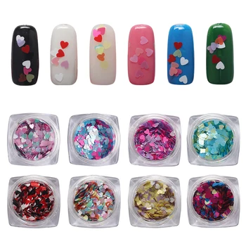 

3D Mixed Color Nail Rhinestones Stones DIY Jewelry Sequin Love Shape Manicure Nails Art Decorations Crystals Accessories TSLM1