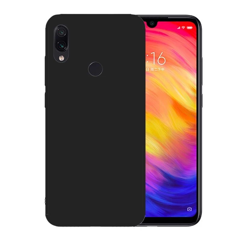 Прозрачный мягкий термополиуретановый силиконовый чехол для Xiaomi Redmi Note 8 7 Pro 6 S2 Примечание кожи красные, черные матовый Scrub чехол Redmi K20 7 Go Примечание 5 Plus - Цвет: Черный
