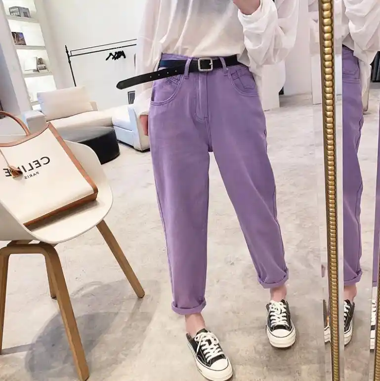 women's plus size purple jeans