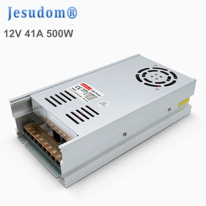 500W 12V41A адаптер трансформатор 110 V/220VAC в 12VDC Преобразователь мощности AC в DC импульсный источник питания для светодиодной ленты освещения