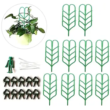 

Garden Trellis Climbing Plants Plastic Trellis Stackable Mini Stakes Flower Pot Support For Indoor Potted Vegetable Clematis