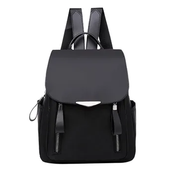 

Women Simple Oxford Backpack Zipper Contrast Color Backpacks Multi-purpose Travel Bag Multifunctional Preppy Style рюкзак #C