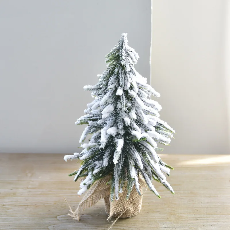 Mini table Christmas tree, holiday party birthday, artificial decoration 35cm, Christmas decorations, children's holiday gifts - Цвет: Medium