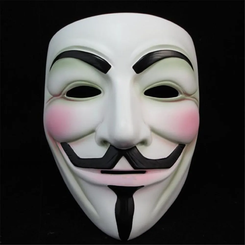 Practical Jokes Anonymous Guy Fawkes Mask Adult Costume macka mascaras halloween The V for Vendetta Party Cosplay masque | Тематическая