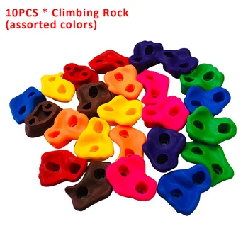 

10pcs Wall Stones Kids Indoor Outdoor Assorted Backyard Without Screws Plastic Climbing Rock Set Hand Feet Holds Small Toys Grip