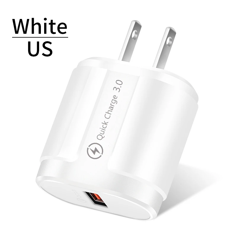 Быстрая зарядка 3,0 USB зарядное устройство для iPhone 11 Pro Max адаптер быстрой зарядки для samsung S10 Xiaomi EU/US Plug зарядное устройство для мобильного телефона s - Тип штекера: White US