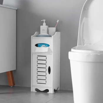 

Waterproof Single Door Bathroom Cabinet Bathroom shelf kitchen locker bathroom vanity storage artifact BJStore