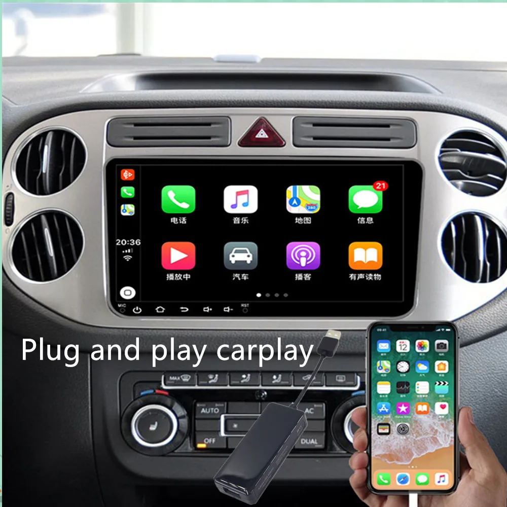 

Plug Play Android phone apple Car Play Carplay dongle USB connection Android auto digital car tv tuner For Android navigation