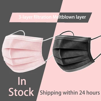 

3 Ply Filter Safety Anti-Pollution Dust 2 Colors Mask Surgical Mask Disposable Protect Non-woven Medical Face Masks