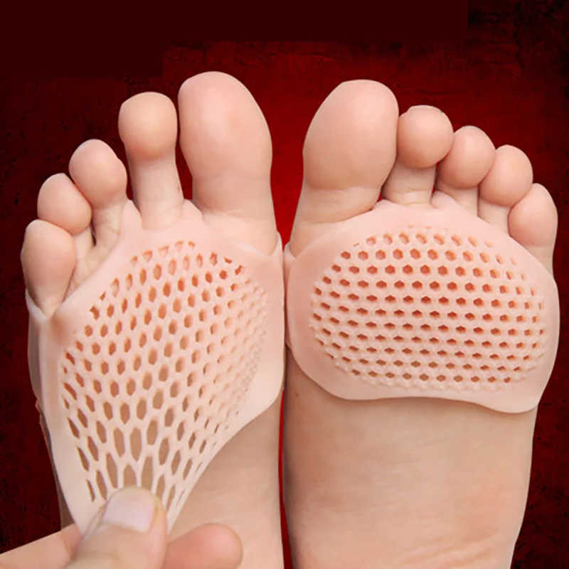 USHINE Silicone Insoles Padded Front High Heel Boots Gel Insoles for Shoes Breathable Health Care Front Cushion Socks Shoes