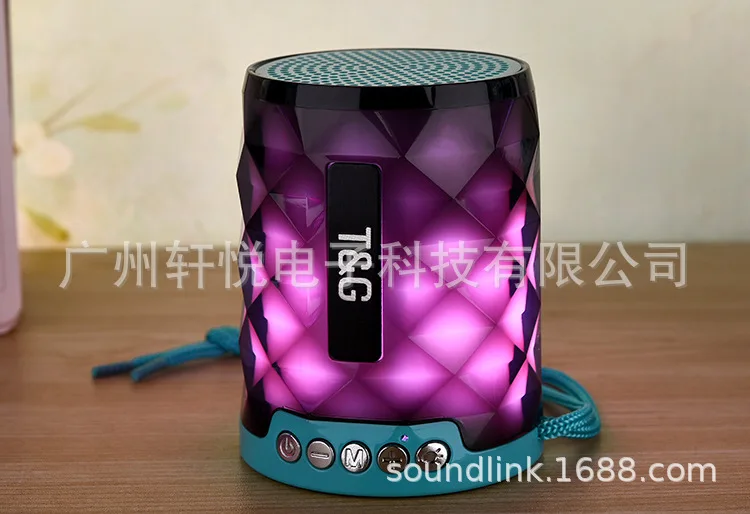 Горячая Tg155 красочный светильник беспроводной Bluetooth открытый портативный карты Instert аудио мини спортивный сабвуфер динамик