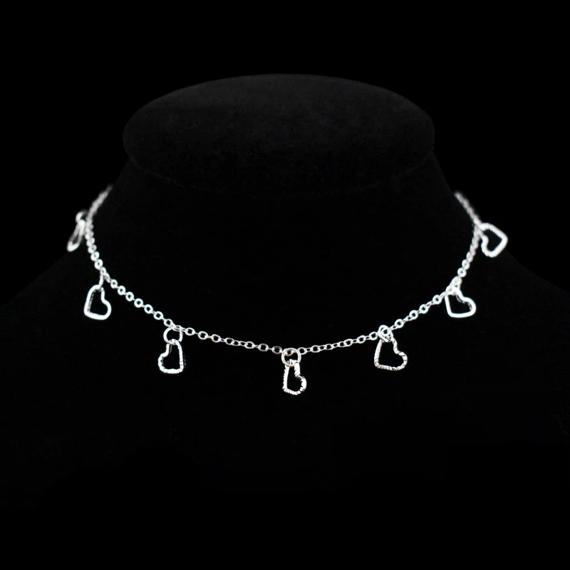 New Fashion Hollow Star&Heart Pendant Foot Anklet Chain 925 Sterling Silver Ladies Beach Anklets Bracelet For Women Jewelry Gift