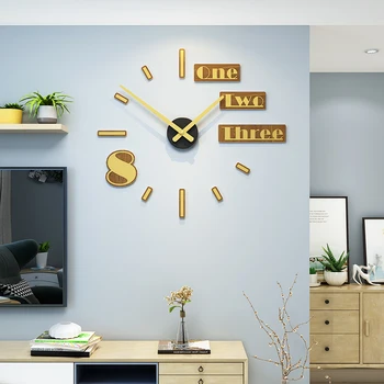 

MEISD Metal Wood Wall Clock Stickers Modern Design Silent Hanging Acrylic Watch Metal Pointers Quartz Wall Clock Free Shipping