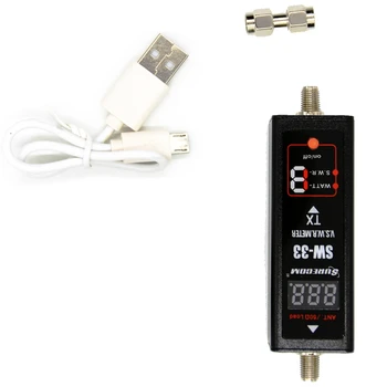 

SW-33 MarkII 125-520 Mhz Mini Digital VHF/UHF Power & SWR Meter Counter Tester for Walkie Talkie/Two Way Radio EU Plug