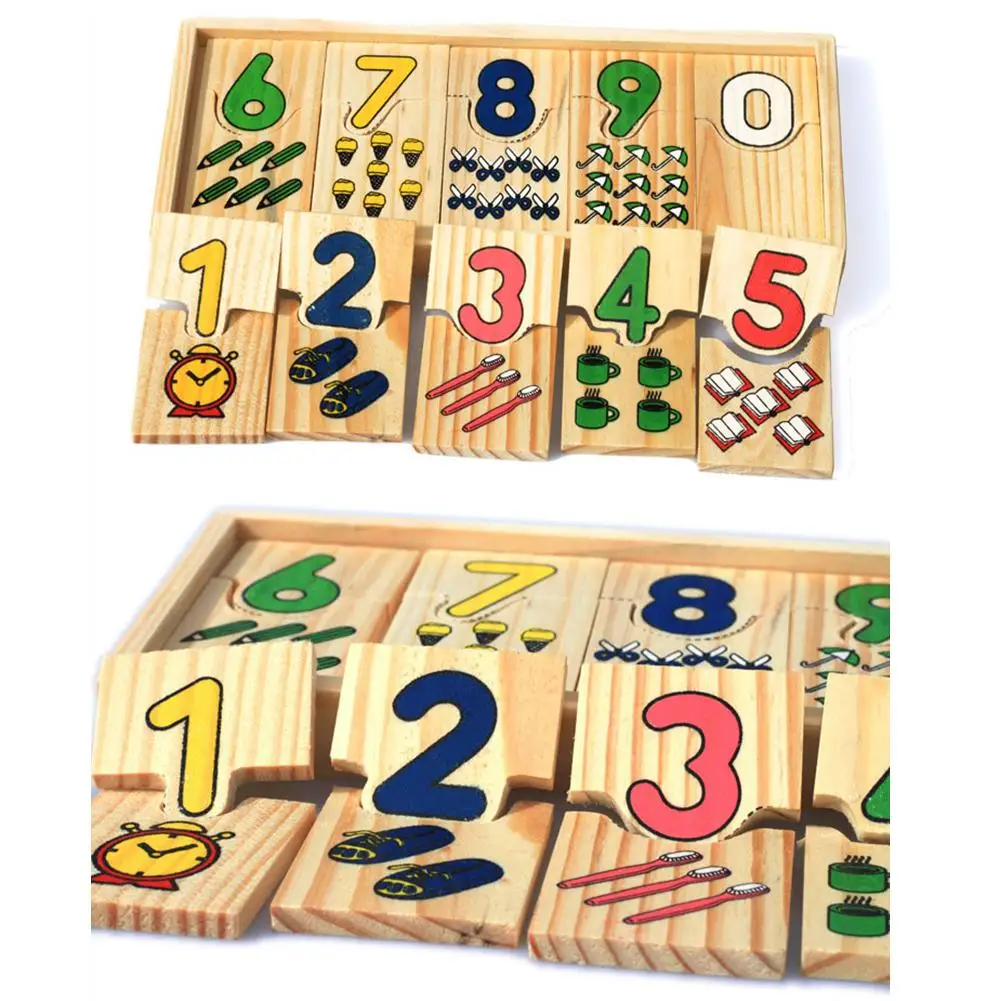 

Montessori Educational Wooden Math Board Number Counting Geometric Shape Match Educational Kids Toy NEW