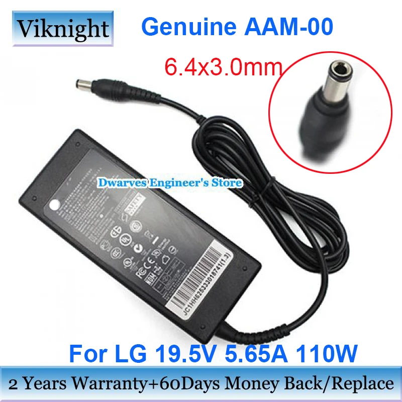 

Genuine For LG AAM-00 19.5V 5.65A 110W 6.4x3.0mm AC Adapter Power Supply For LG Laptop Charger