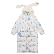 Thick Parka Women Hooded Down Jacket Female 2021 Winter Coat Fashion Cute Rabbit Ears Cotton Coat Ladies Tops