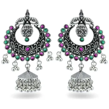 

Indian Jhumki Jhumka Handmade Beads Flower Thailand Buddha Piercing Bohemia Earrings Vintage Party Jewelry Bijoux Earring