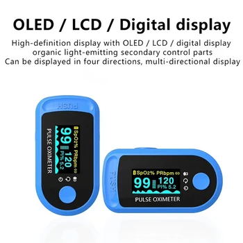 

Finger Pulse Oximeter Blood Oxygen Saturation meter Fingertip Pulsoximeter SPO2 Monitor Bluetooth 4.0 dual color displayOximeter