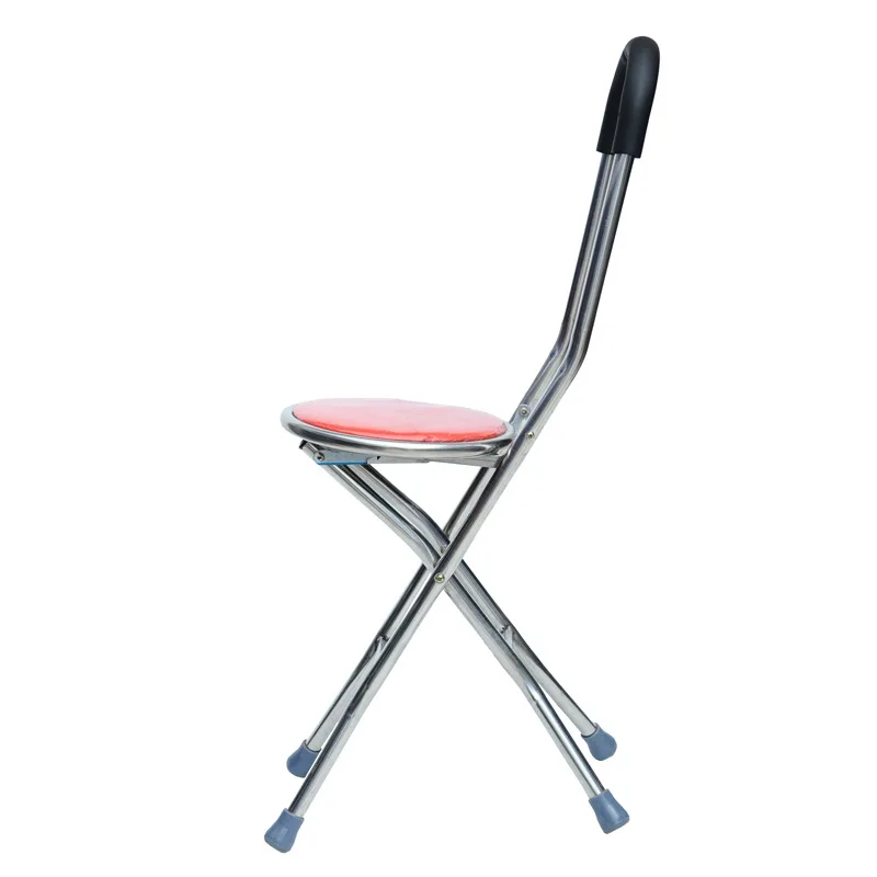 

Special Offer Top Grade Thick Stainless Steel shou zhang deng Crutch Stool Foldable Elderly Legs shou zhang deng