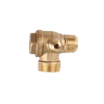 

3 Port Brass Male Threaded Check Valve Connector Tool for Air Compressor Prevent Water Backflow