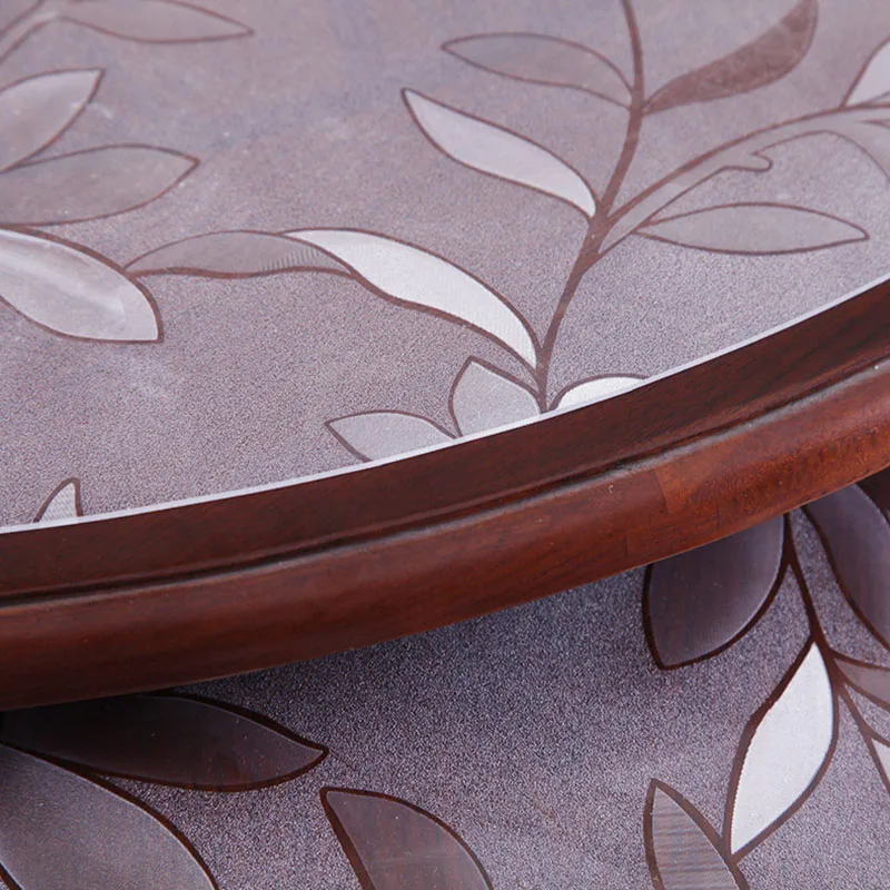 Soft glass round tablecloth round table hotel PVC waterproof anti-scald oil-free disposable table mat round dining tablecloth