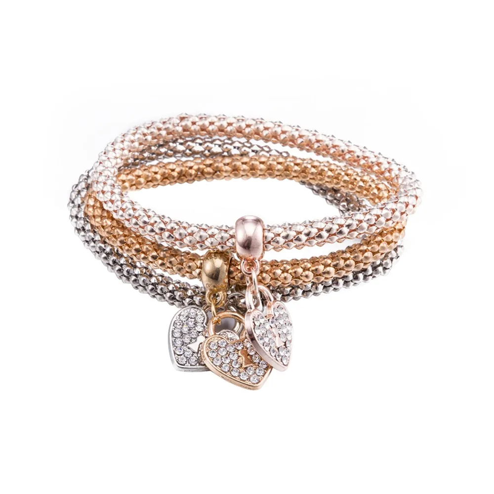 VC97 Elegant Heart lock 925 Sterling Silver Zirconia Stone Bracelet for women wedding Jewelry | Украшения и аксессуары