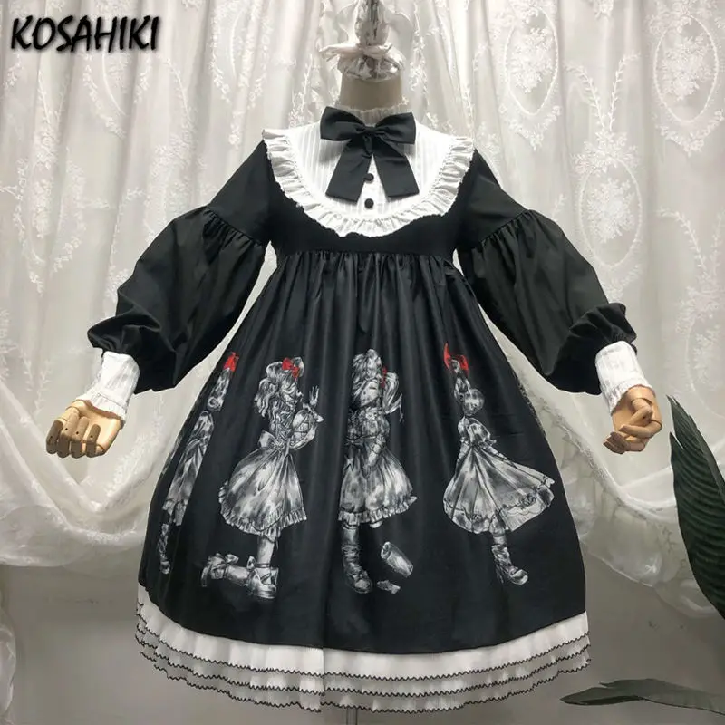 Японское платье koshiki в стиле стимпанк В Викторианском Стиле Лолита женские