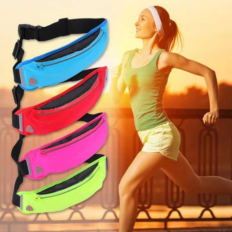 

4 Colors Running Waist Bag Travel Pocket Bag Waterproof Oxford Adjustable Strap Outdoor Sports Bags Wallet Phone pocket 2019