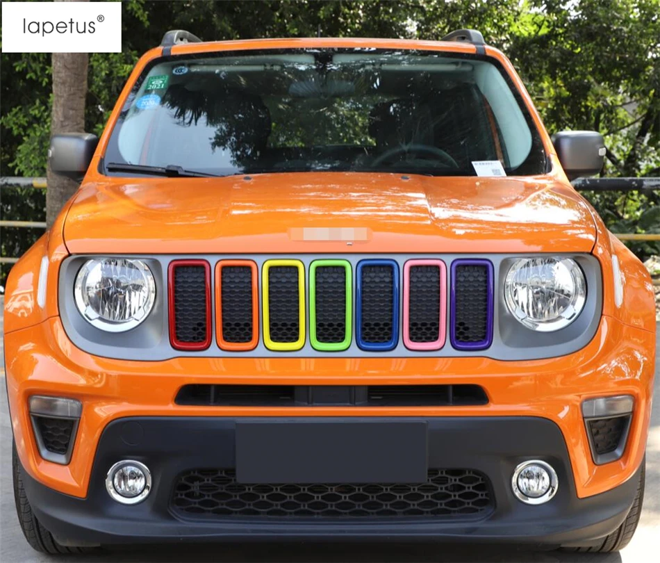 Lapetus аксессуары подходят для Jeep Renegade ABS передний бампер решетка крышка гоночная сетка для гриля вентиляционное отверстие крышки комплект отделка