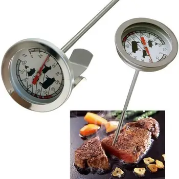 

Stainless Steel Instant Read Probe Thermometer BBQ Gauge Food Meat Cooking U5R4