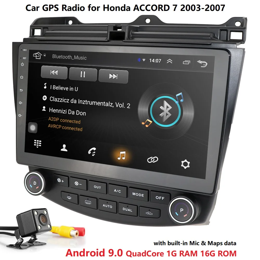 Sale Android 9.0 Car NO-DVD Stereo Car GPS Navigation For Honda Accord 7 2003-2007 Quad Core 10.1 Inch 4G WIFI BT Steering wheel CAM 1