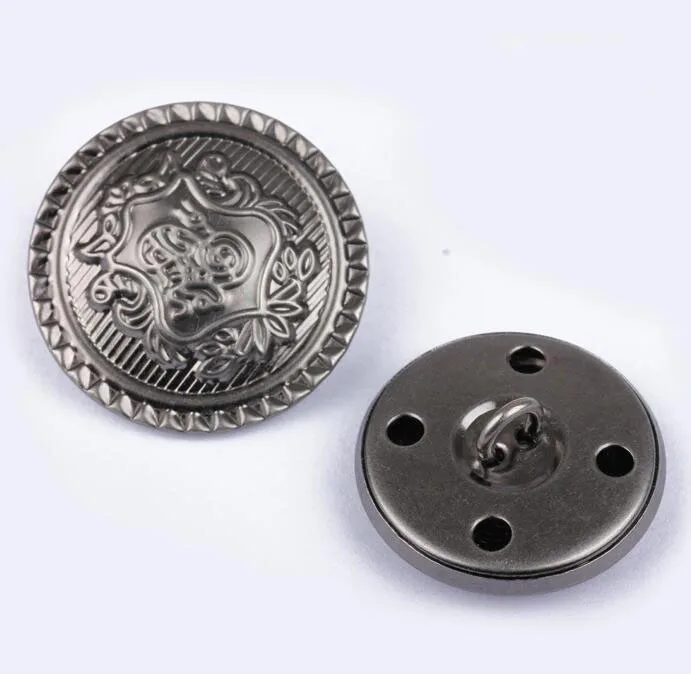 12mm-30mm Sewing Accessories Decorative Buttons Brass Button Up Shirt Coat Woolen Retro Style Buckle 30pcs