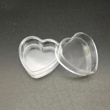 

20pcs Mini Heart type capacity about 4g pressed powder jar nail art jar diy sub-boxing jar wholesale retail