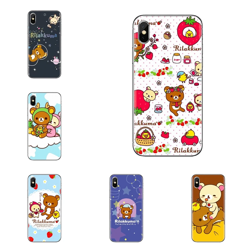Transparent TPU Cases For Samsung Galaxy J1 J2 J3 J4 J5 J6 J7 J8 Plus 2018 Prime 2015 2016 2017 Japan Rilakkuma Teddy Relax Bear |