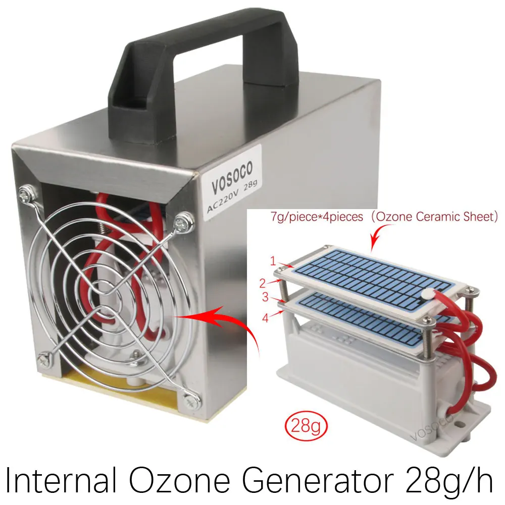 Генератор озона 28 Гц/ч портативный озонатор очиститель воды воздуха стерилизатор лечение озона дополнение к формальдегиду 220 В