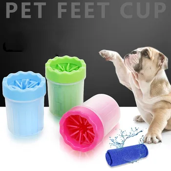 

JORMEL 1PCS Dog Paw Cleaner Cup Soft Silicone Combs Portable Outdoor Pet Foot Washer Cup Paw Quickly Wash Foot Cleaning Bucket