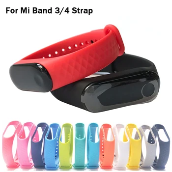 

13 Colors New Silicone Wrist Strap for M4 Replacement Watch Band For Xiaomi MiBand 4 3 Smart Bracelet Watch Strap For Miband 4 3