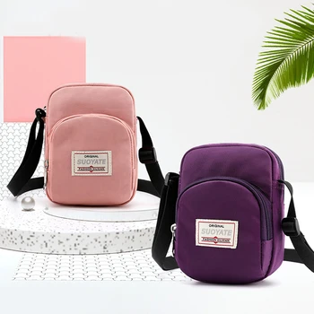 

2019 Crossbody Messenger Bags Mini Shoulder Bags Nylon Casual Street Soft Phone Mini Purse Zipper Purses And Handbags