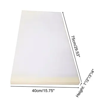 

New 4 Size High Density Seat Cushion Foam Rubber Replacement Polyurethane Upholstery Cushion Pad White Firm Foam Sheet Cushion P