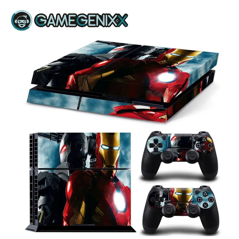 Iron Man GAMEGENIXX Кожа Наклейка виниловая обложка для PS4 консоли и 2 контроллеров-Железный человек - Цвет: Iron Man