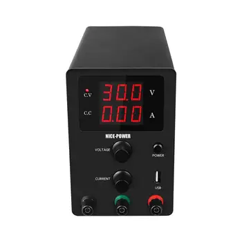 

New Digital USB DC Laboratory 30V10A Regulated Lab Power Supply Adjustable Voltage Regulator Stabilizer Switching Bench Source