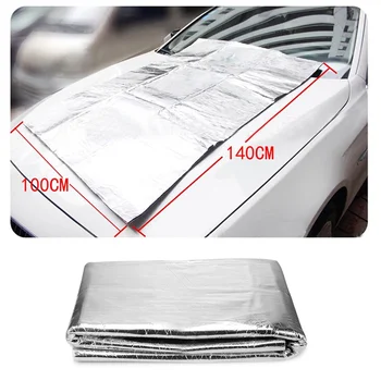 

1.4*1m Car Sound Deadener Mat Noise Bonnet Insulation Deadening Hood Engine Firewall Heat Aluminum Foam Sticker Auto Accessories