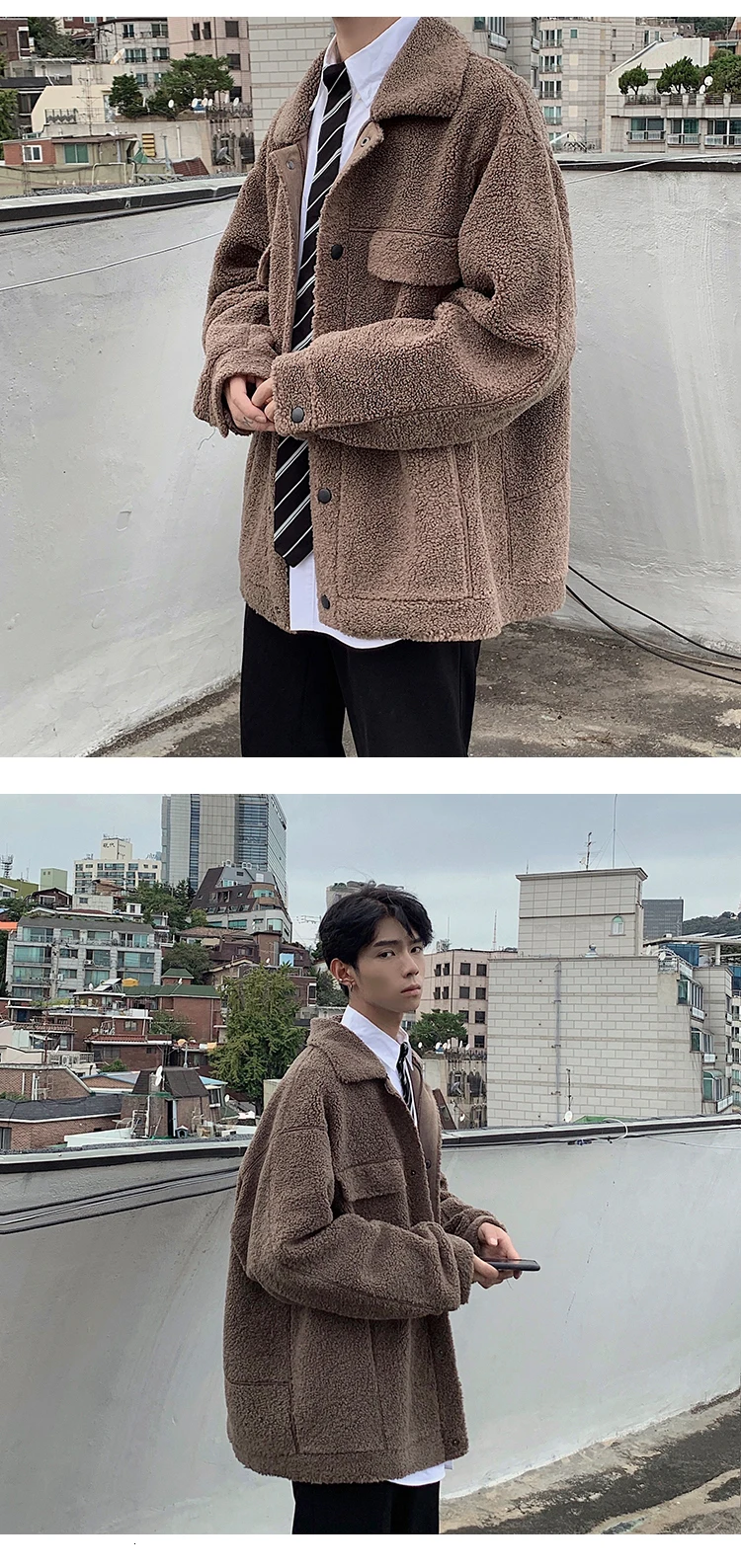 Осеннее корейское мужское Свободное длинное платье с длинными рукавами в европейском и американском стиле с длинными рукавами плюс бархатная теплая куртка