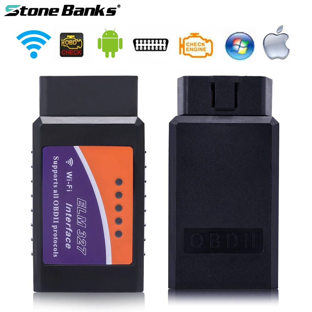 Автомобильный диагностический инструмент ELM 327 V1.5 OBD2 Wifi Elm327 PIC18F25K80 чип сканер