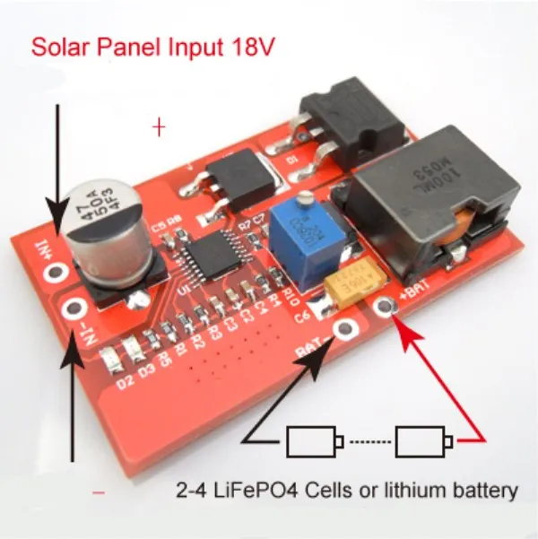CN3722 MPPT Solar Controller 3A 2S 3S 4S LiFePO4 Cell or Lithium Battery Charger | Электроника