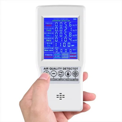 

2019 Newest Portable Air quality detector air formaldehyde carbon dioxide TVOC detector | PM2.5 PM10 detector gas analyzer